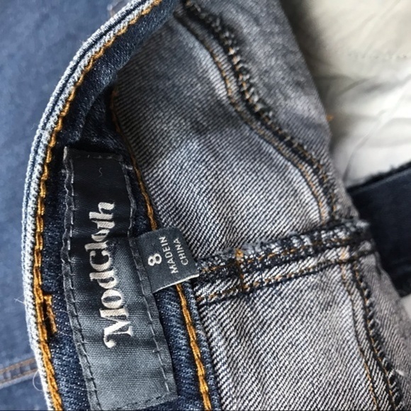 Modcloth Button Fly Denim Mini Skirt size 8 - Picture 6 of 7